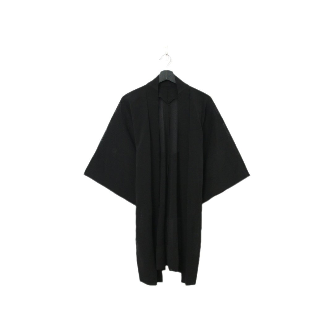 Back to Green-日本透肤羽织 低调黑 花草章tf-38/vintage kimono - 女装休闲/机能外套 - 丝．绢 