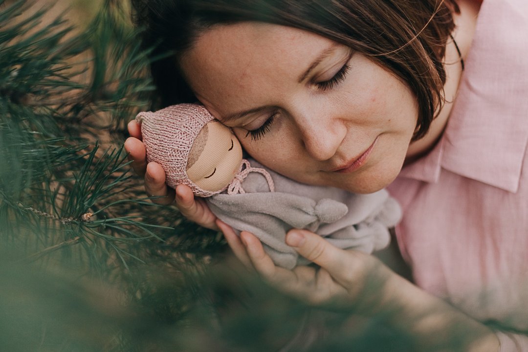 Waldorf doll Apalipalka, Organic baby toys, Waldorf cuddle doll - 玩具/玩偶 - 羊毛 卡其色