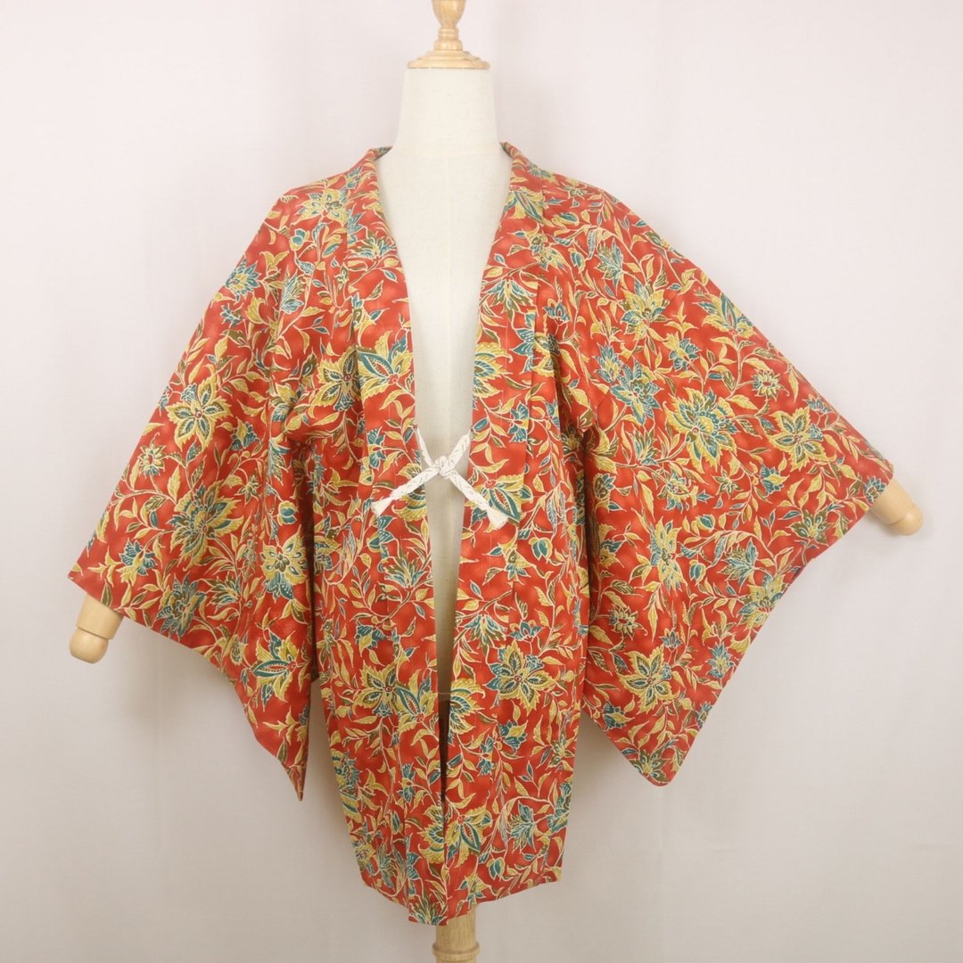 日本复古羽织 | 红底×蓝绿金花柄 | 和服外套 - 女装休闲/机能外套 - 其他材质 多色