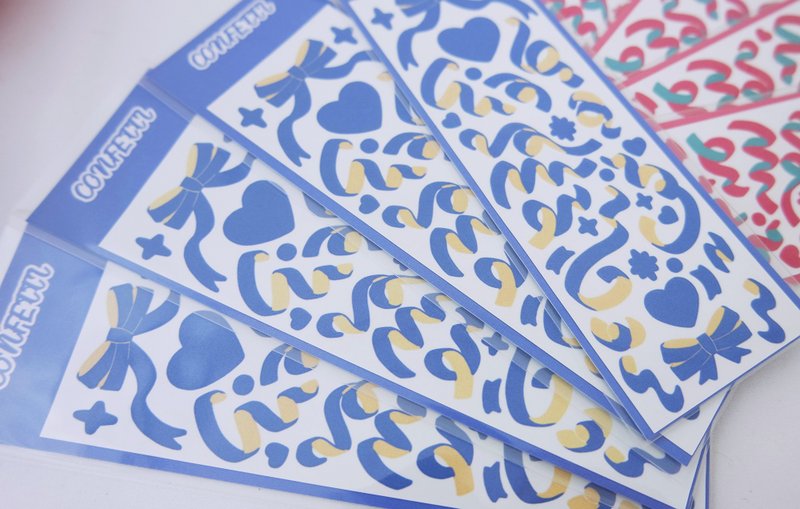 融化月亮 派对贴纸 - 贴纸 - 纸 蓝色