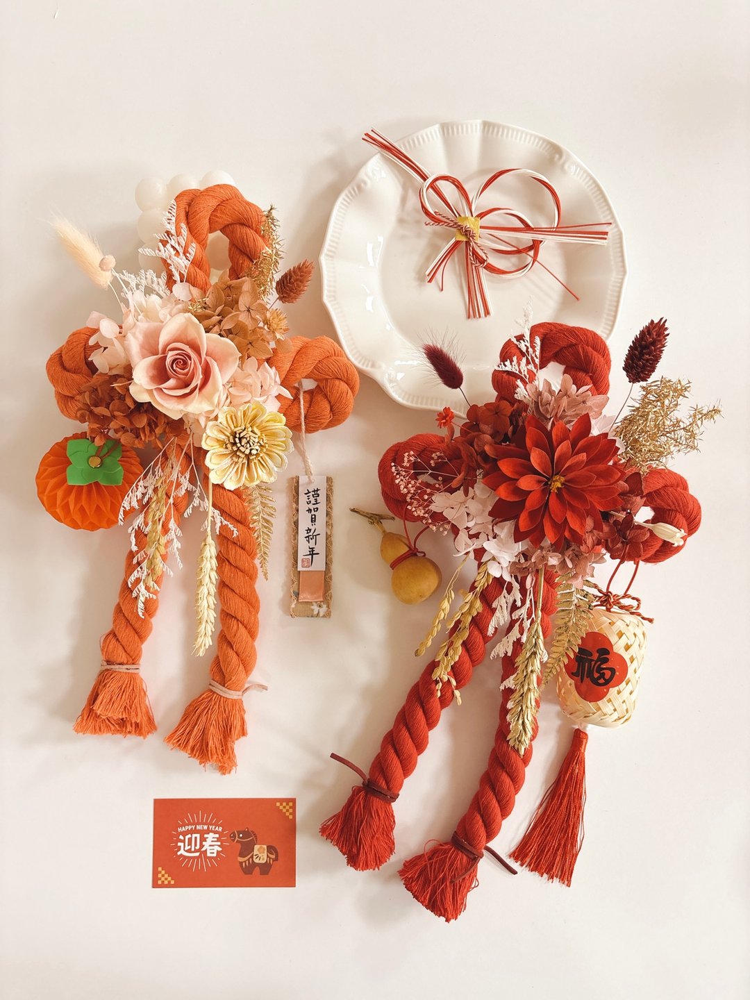 【马年好运挂饰】福结驰骋招财绳结 新年花礼 过年礼物 春联 - 干燥花/捧花 - 植物．花 多色