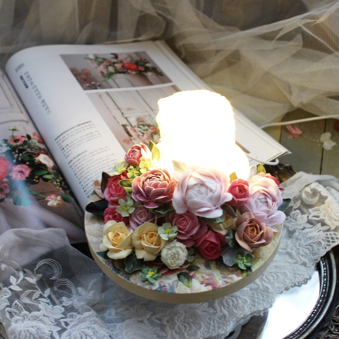 【蕾安柏】自然感手工LED花灯│结婚礼物│情人节│生日礼物│ - 灯具/灯饰 - 木头 多色