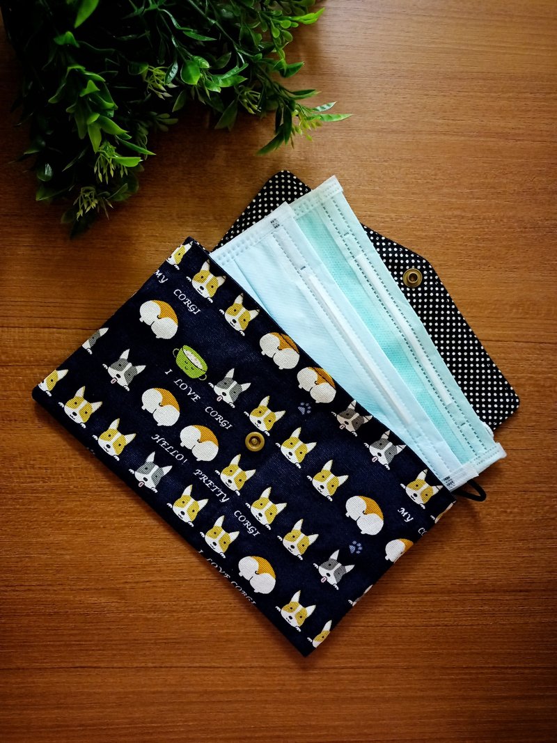 可爱科基-环保口罩收纳袋/口罩收纳夹/长夹 - 收纳用品 - 棉．麻 多色