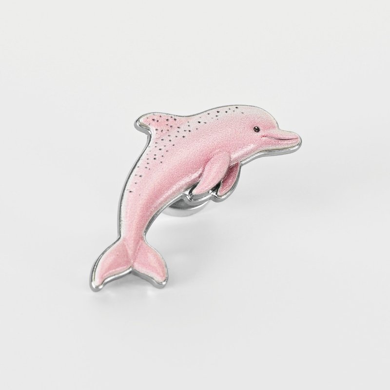 台湾原生动物徽章 / 台湾白海豚 - 徽章/别针 - 其他金属 