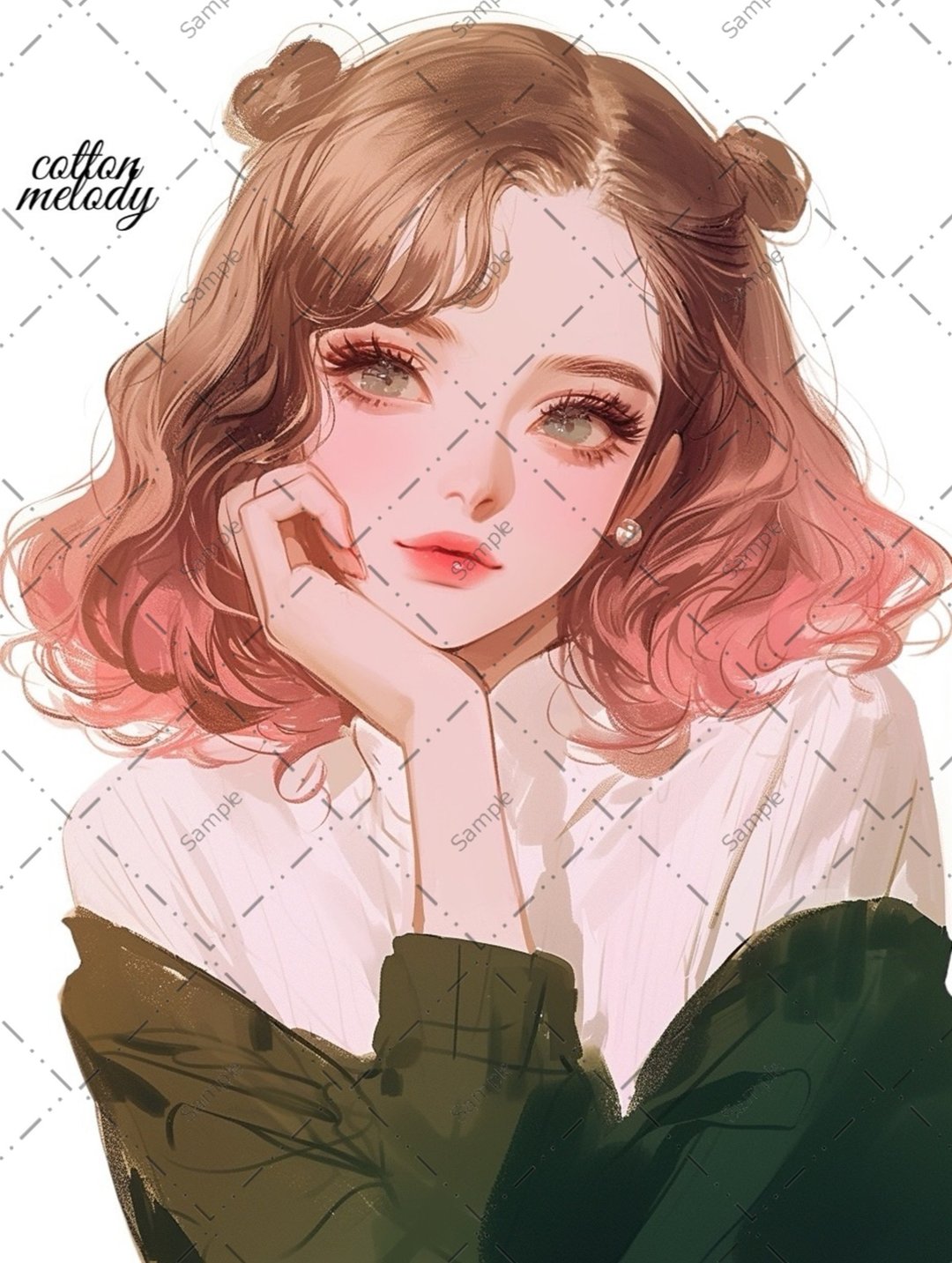 original sticker no.1237 人物贴纸 原创贴纸 人物贴纸 女孩贴纸 原创人物贴纸 - 贴纸 - 纸 