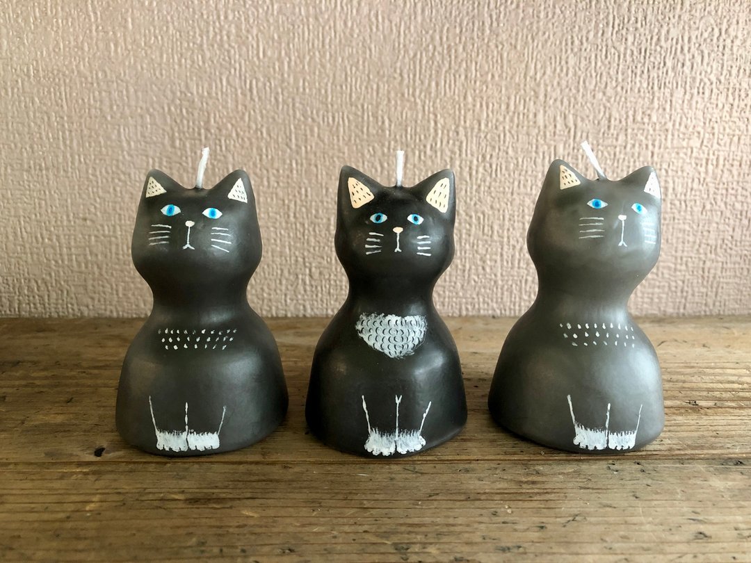 Cat pin - 蜡烛/烛台 - 蜡 黑色