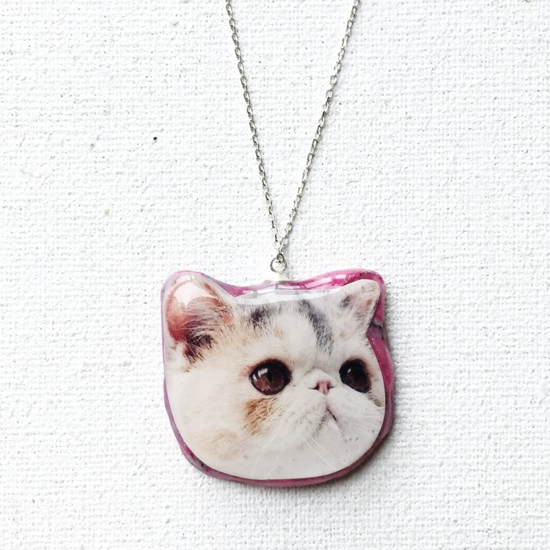 Baby Jojo 喵星尘 925纯银项链 - 项链 - 粘土 粉红色