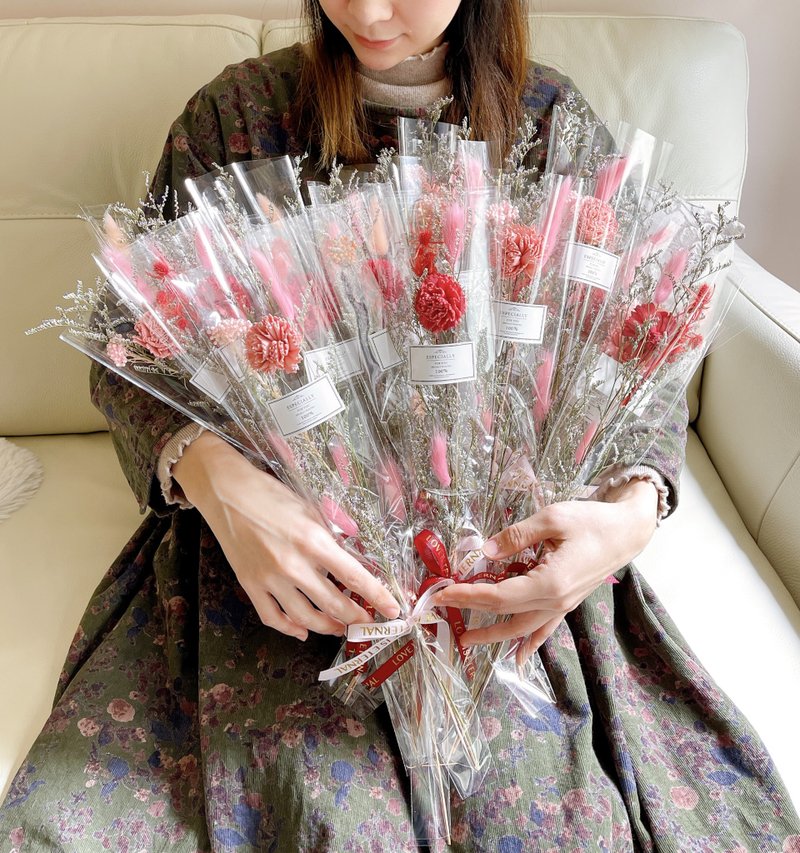 母亲节 康乃馨 扩香干燥花 小花束 工商送礼  企业赠送 花礼 - 干燥花/捧花 - 植物．花 粉红色