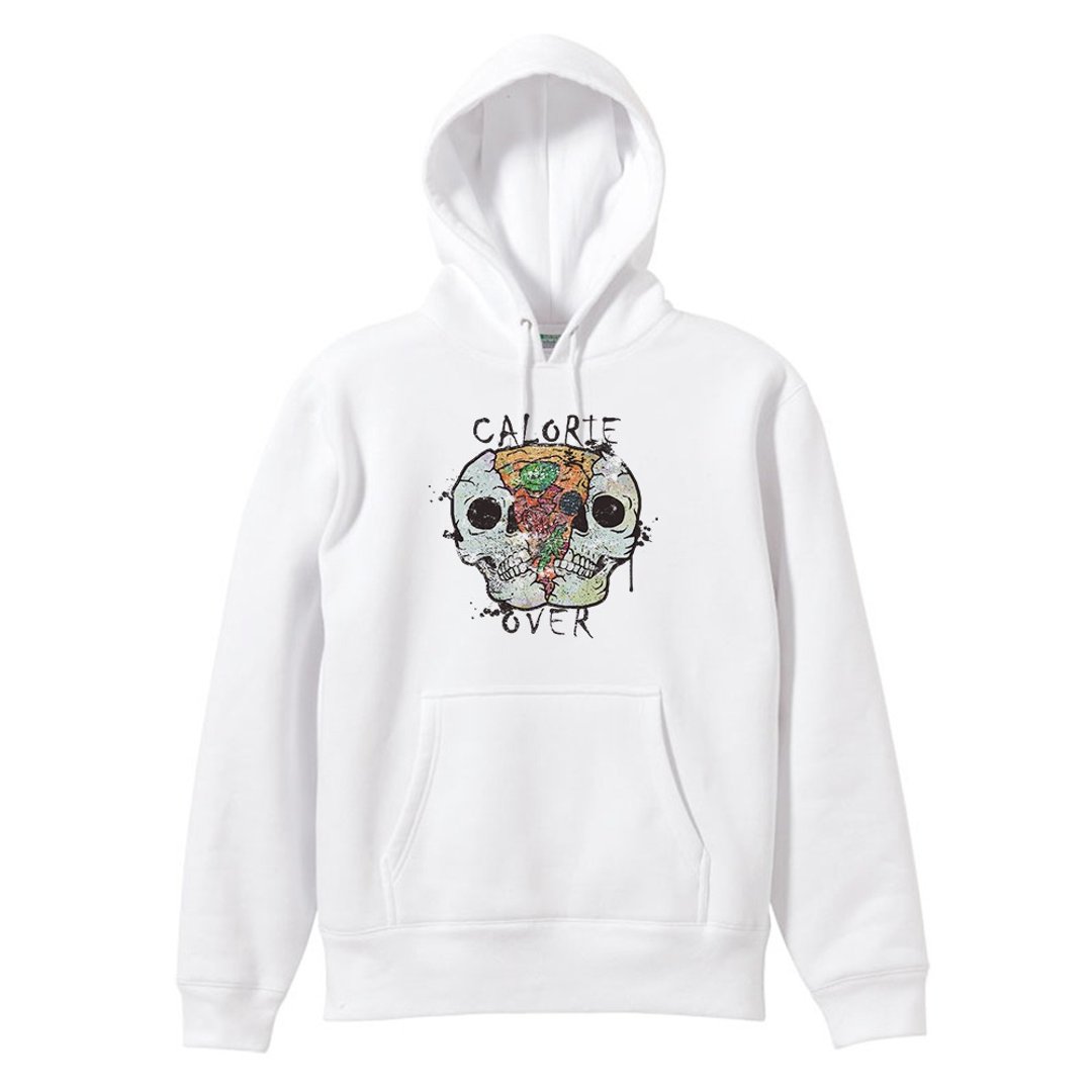 Sweat Parka / Skull Pizza - 男装上衣/T 恤 - 棉．麻 白色