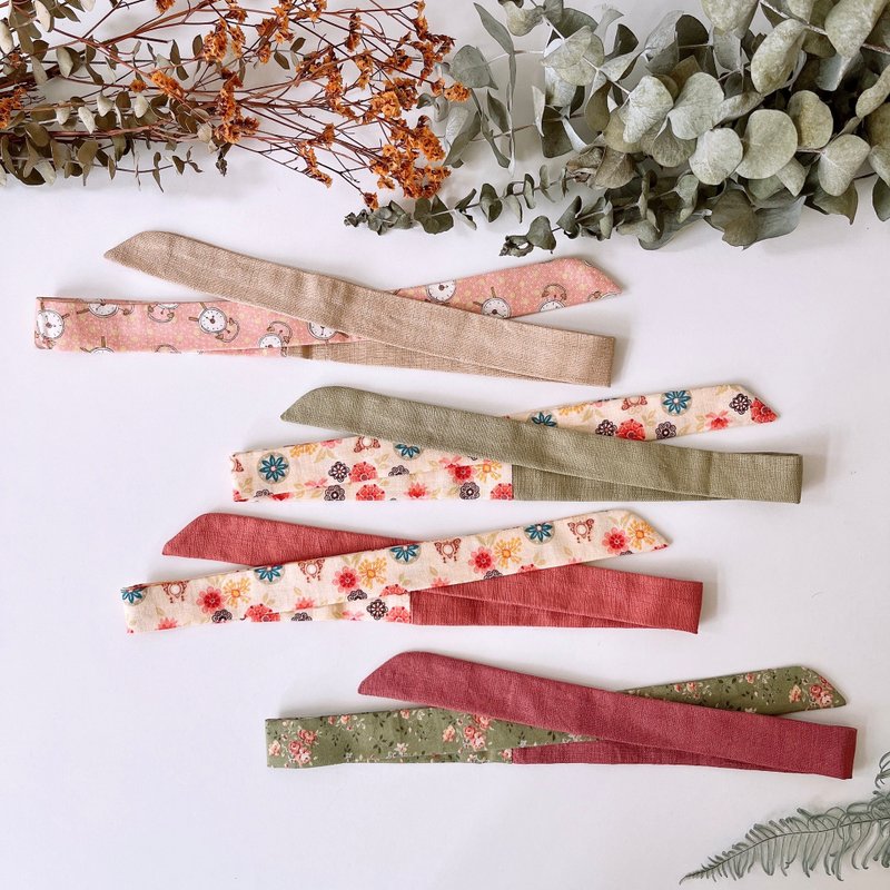 岛森家 / 细版发带 / 古堡花园 - 发饰 - 棉．麻 多色