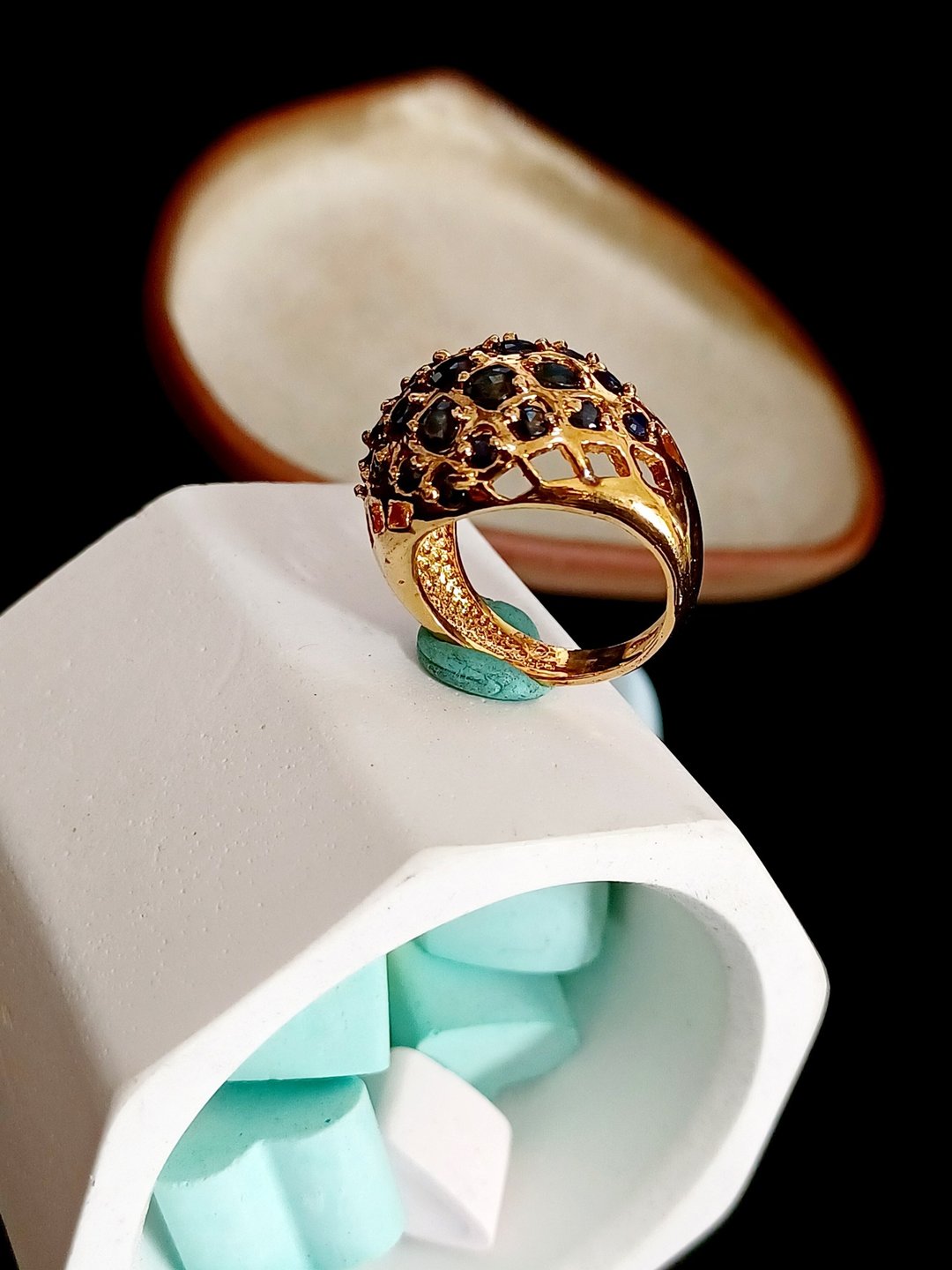 vintage jewelry 古典满镶宝石19K金 戒指 - 戒指 - 其他金属 