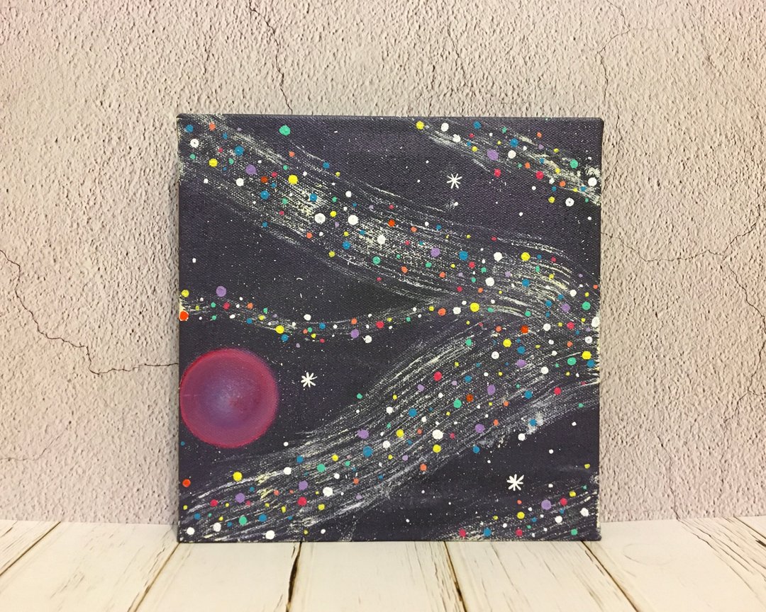 宇宙#18 压克力画 疗愈生活 20x20 居家装饰 艺术作品 手绘 - 海报/装饰画/版画 - 压克力 