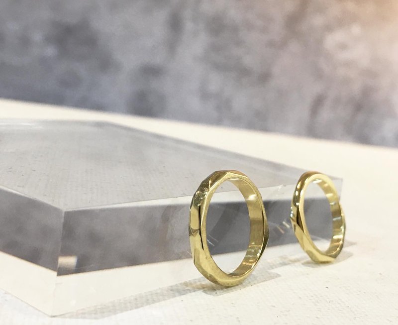 高雄金工/多角切面造型/可敲刻字/黄铜一人体验方案 - 金工/饰品 - 铜/黄铜 