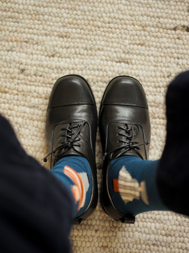 复古羊皮 / 牛津鞋 / 手工製 - 女款牛津鞋/乐福鞋 - 真皮 黑色