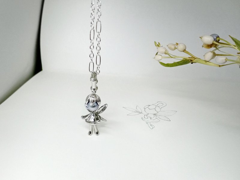 蕴竹系列   竹林中守卫精灵 坠链/隐士牌-前序 - 项链 - 纯银 