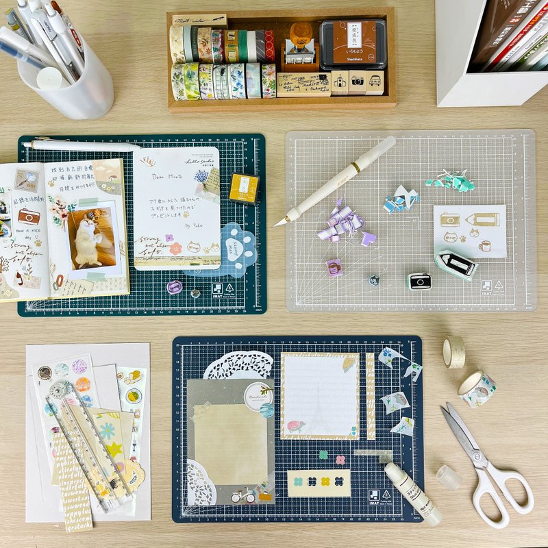【颜色区分/便利切换】iMAT环保无毒 轻薄A4切割垫1.5mm单片/套组 - 其他书写用品 - 环保材料 多色