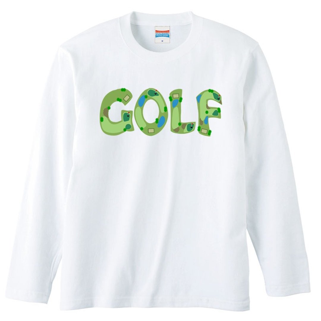 Long sleeve T-shirt / GOLF - 男装上衣/T 恤 - 棉 白色