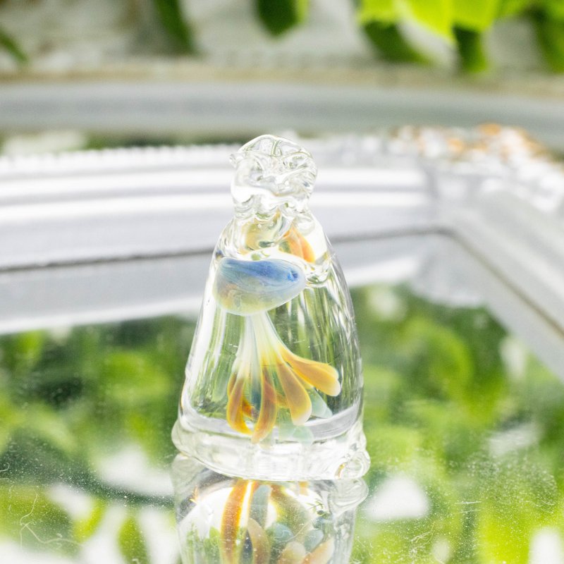 水母大袋子颈饰 - 项链 - 玻璃 多色