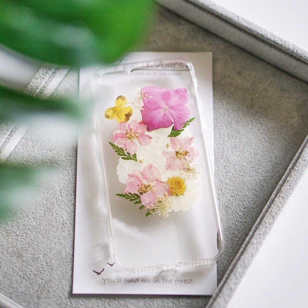 | 掌心の落樱 | 植物标本手机壳 - 手机壳/手机套 - 硅胶 