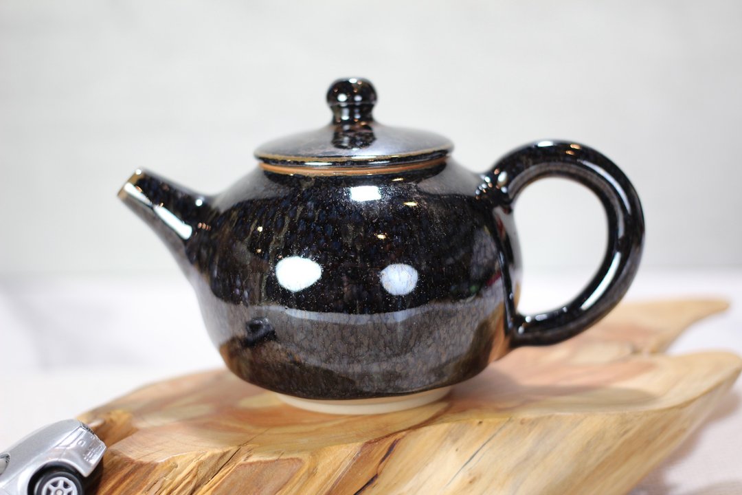 【沐春生活】200ml 天目釉 手工茶壶 莺歌名家叶敏祥手作 - 茶具/茶杯 - 瓷 