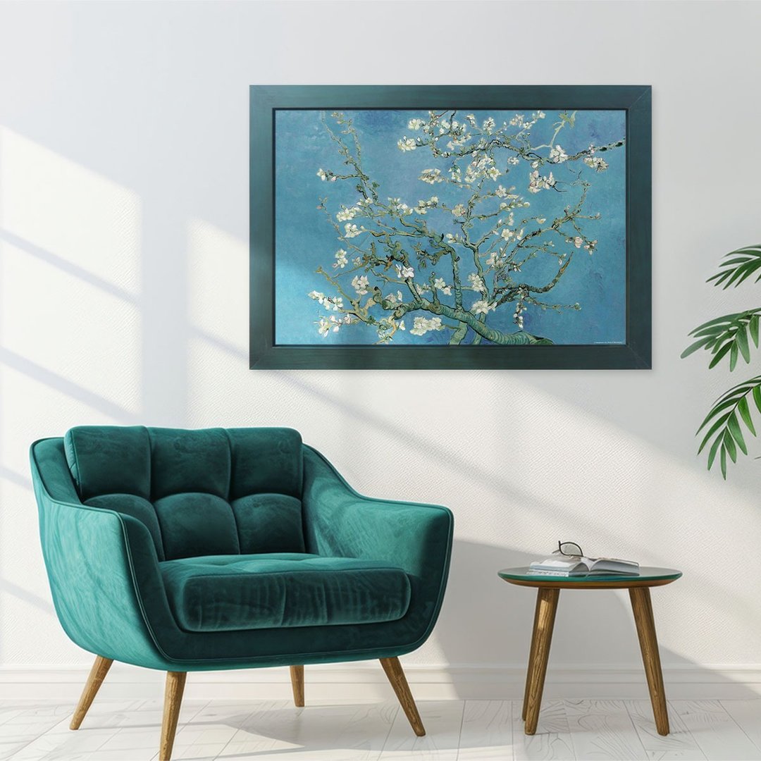 【盛开的杏树】福利品/梵谷/含框/博物馆级艺术微喷/复制画 - 海报/装饰画/版画 - 纸 绿色