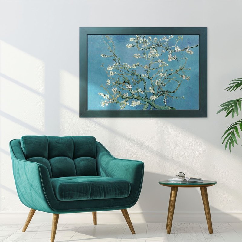 【盛开的杏树】福利品/梵谷/含框/博物馆级艺术微喷/复制画 - 海报/装饰画/版画 - 纸 绿色