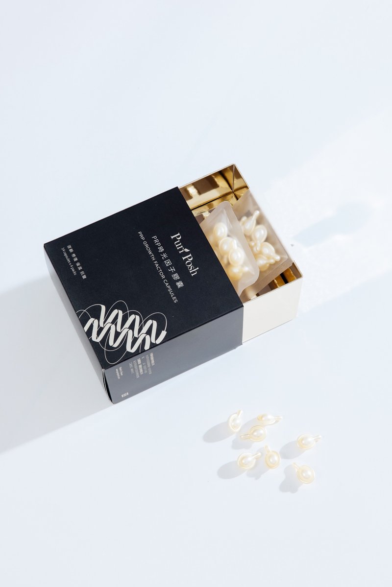 PuriPosh PRP时光因子胶囊 56颗/盒 医美术后修复首选 - 日霜/晚霜 - 其他材质 黑色