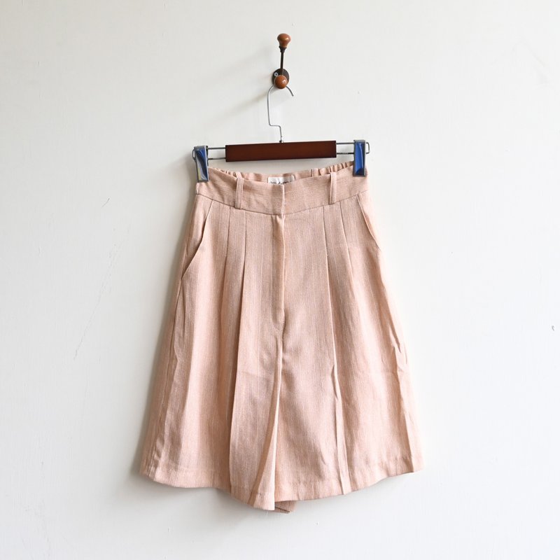 【蛋植物古着】春野气息高腰阔腿古着短裤 - 女装短裤 - 其他人造纤维 