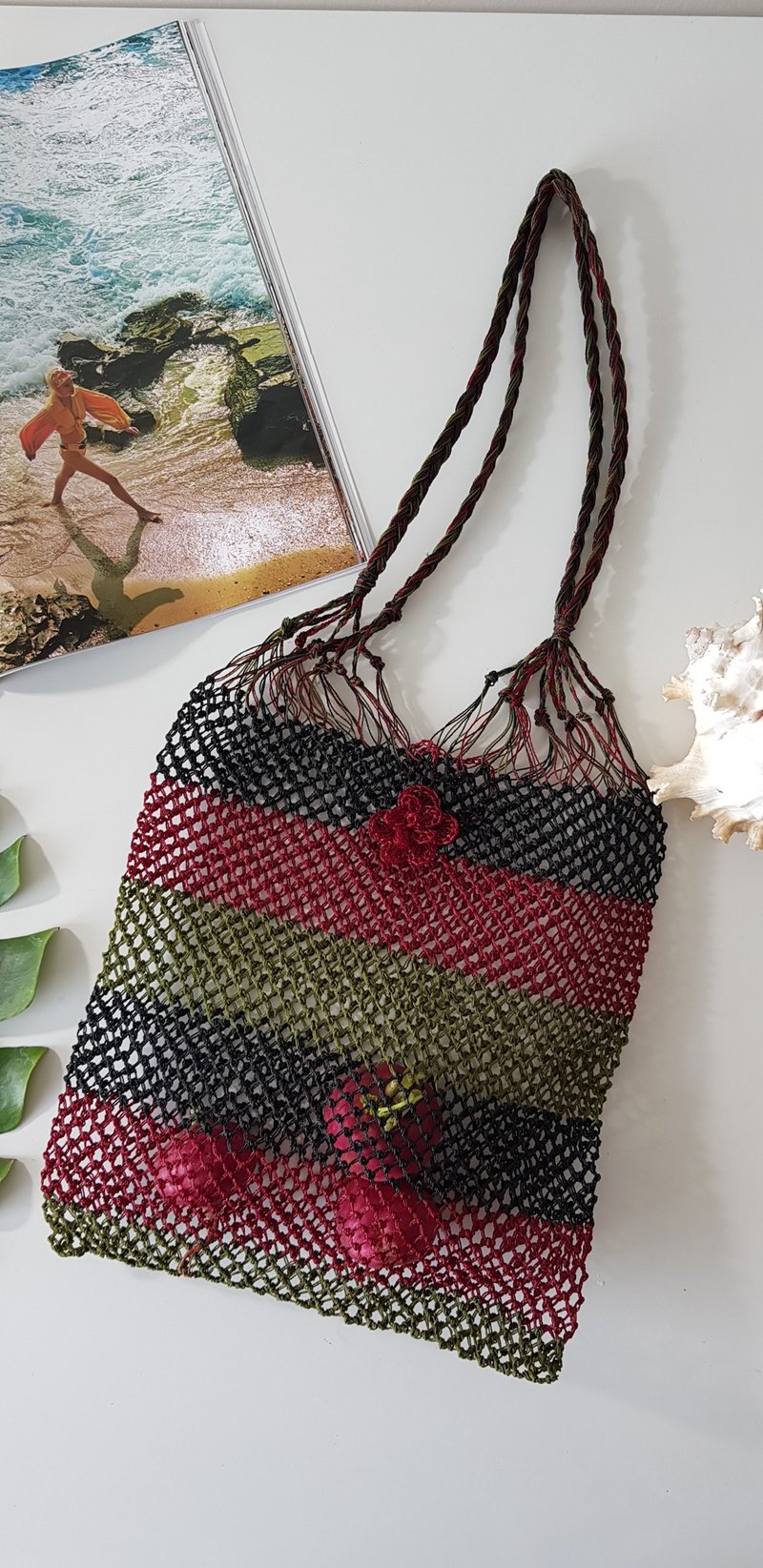 Beach Bag, Beetroot Mix Colours 01 - 手提包/手提袋 - 防水材质 多色