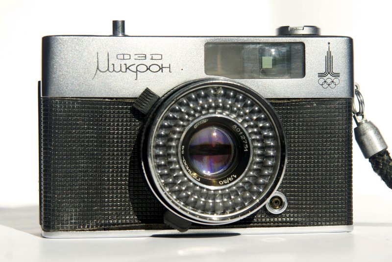 FED Mikron Micron scale focus USSR film camera Helios-89 lens 1.9/30 Olympic - 相机 - 其他金属 银色