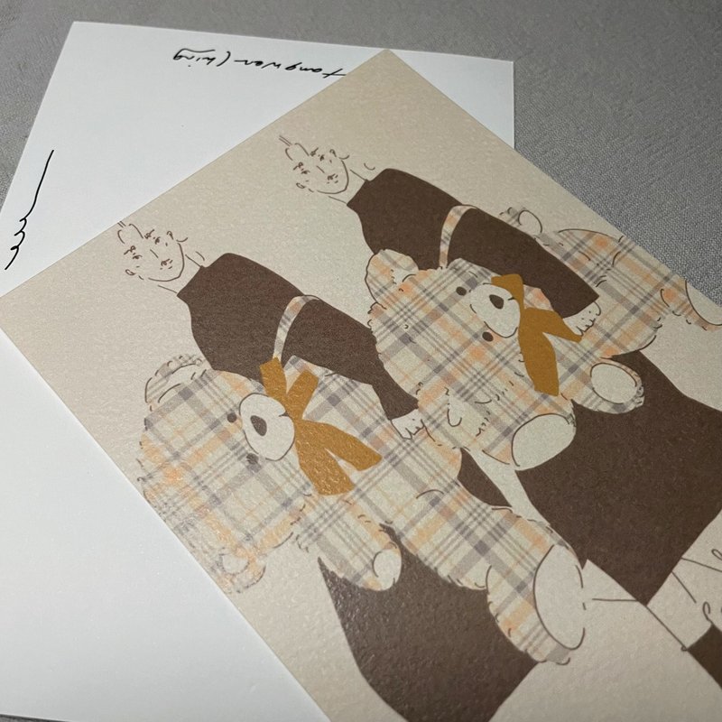 teddies 明信片 - 卡片/明信片 - 纸 咖啡色