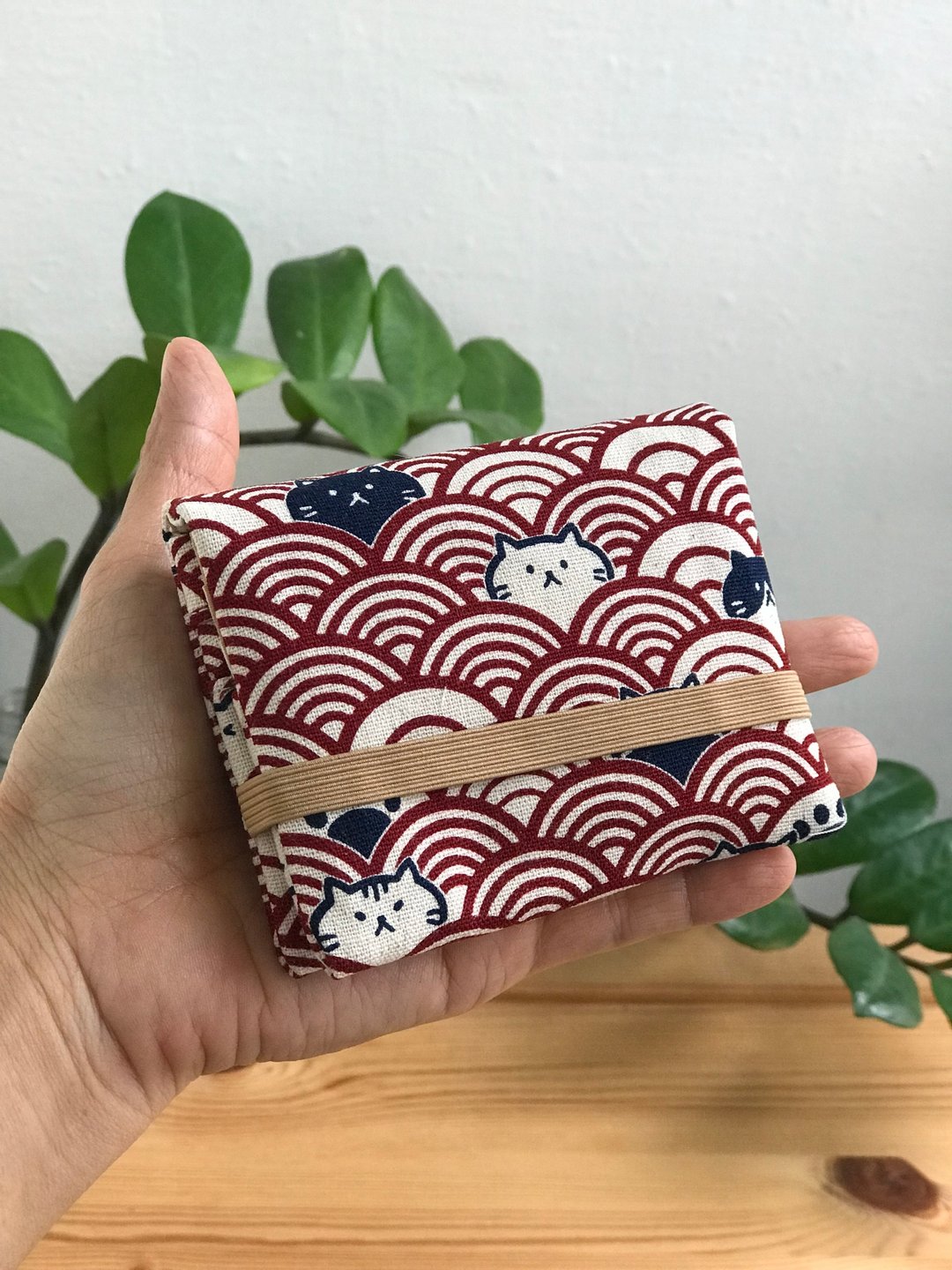单人工作室限量制作 l 猫咪图案台湾棉布 口袋钱包 - 皮夹/钱包 - 棉 