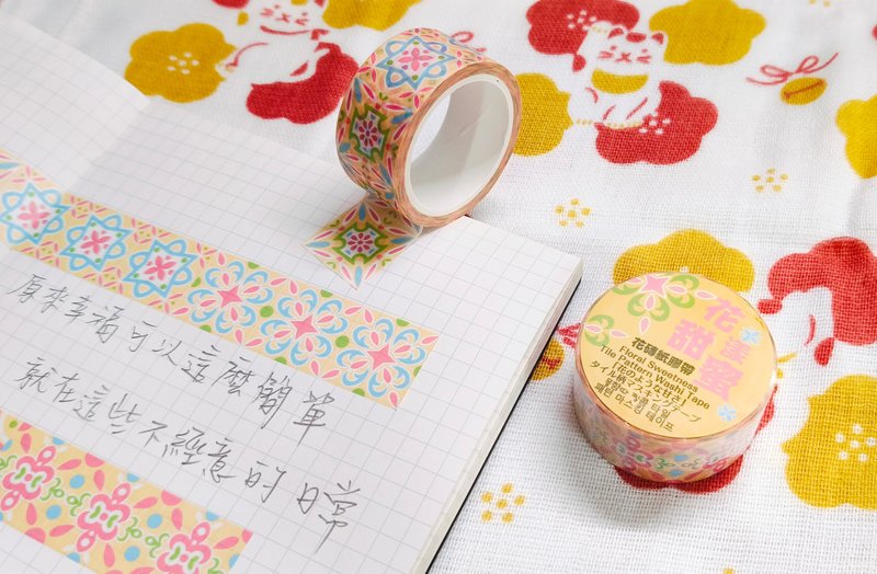 花漾甜蜜・花砖纸胶带   为生活加糖  手帐 和纸胶带 - 纸胶带 - 纸 红色