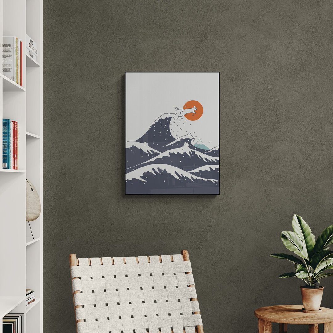 【独家版画】ilovedoodles | 猫咪地景55C-冲浪高高猫猫 - 海报/装饰画/版画 - 纸 