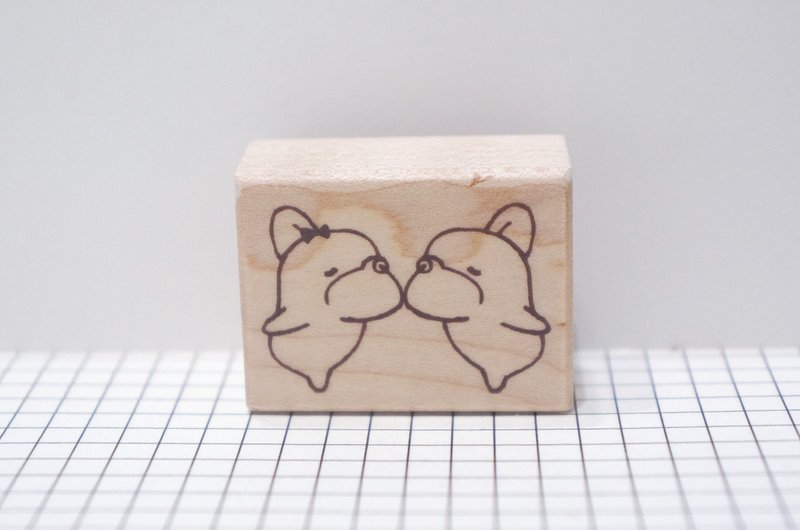 法斗印章-啾一个 - 印章/印台 - 木头 