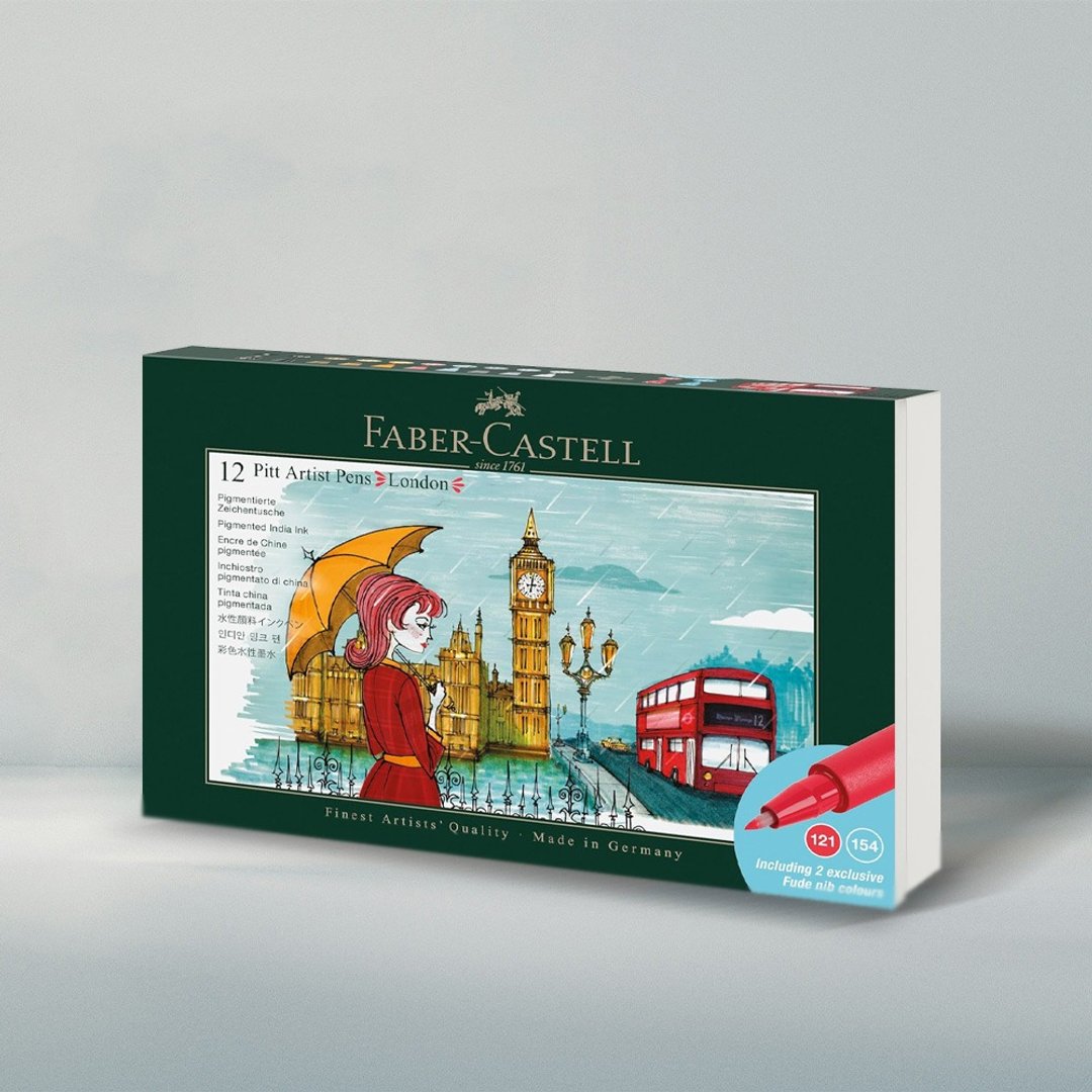 【Faber Castell】PITT 艺术笔城市旅绘套组 - 伦敦 12 入 (原厂正货) - 其他 - 其他材质 多色