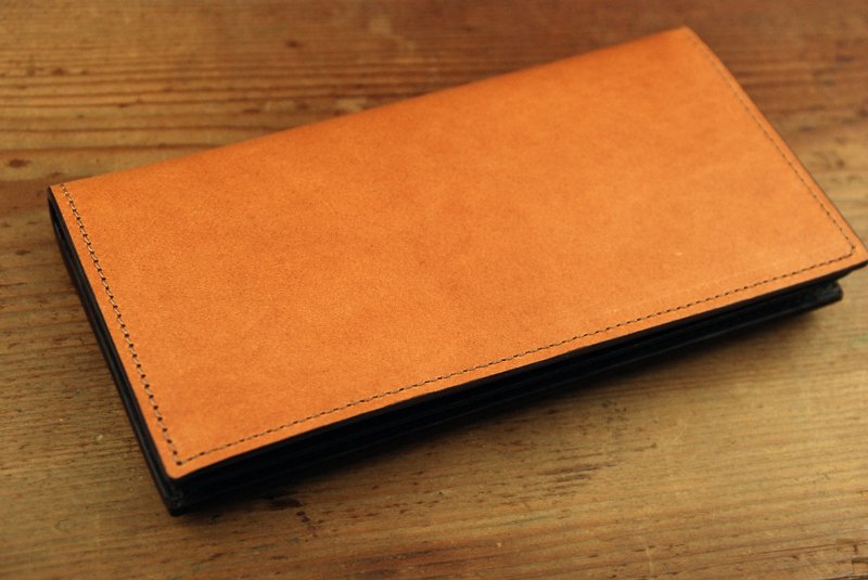 【全馆圣诞节优惠】【限定款】【红驼色】红驼色真皮长夹 - 皮夹/钱包 - 真皮 