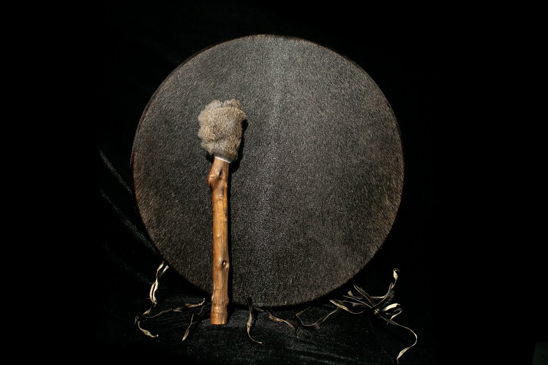 蒙古 黑山羊长毛 萨满鼓 图瓦 阿勒泰 西伯利亚 Ritual shamanic - 吉他/乐器 - 其他材质 