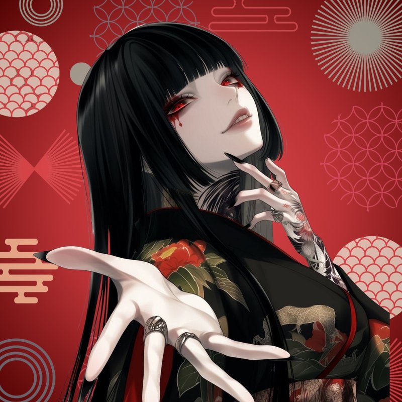 NaChi 原创贴纸【总大将 ぬらりひょん】 - 贴纸 - 纸 黑色