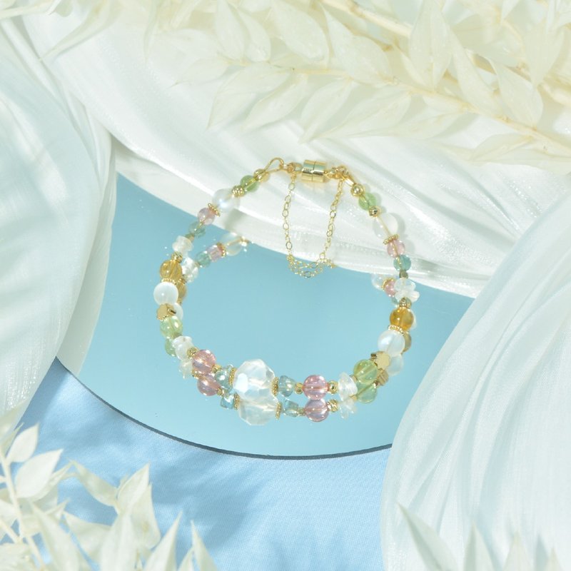 月光下的彩虹 - 蓝月光 碧玺 天然石手链 - 手链/手环 - 水晶 多色