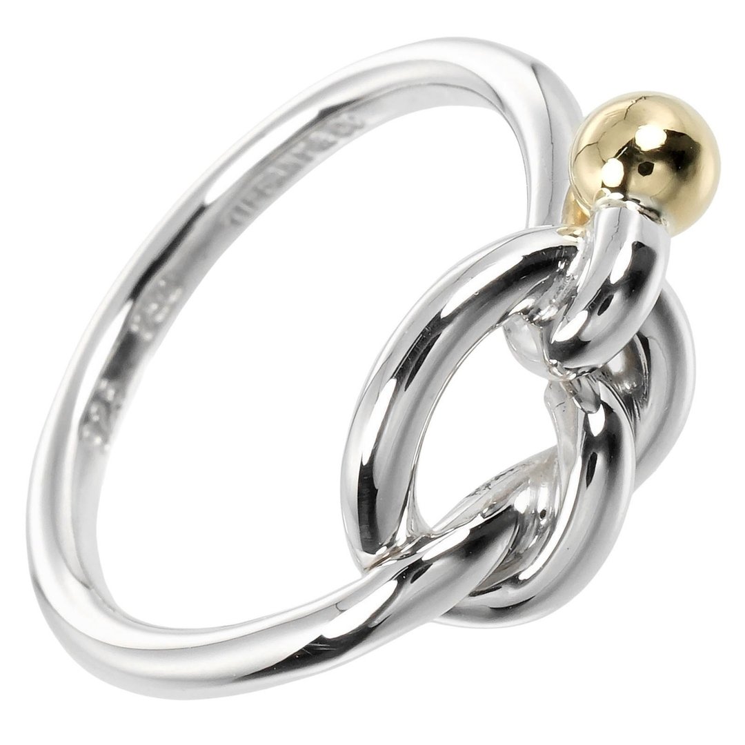 [日本直送] Tiffany & Co. 爱情结戒指，银，925银，18K黄，约3g，[二手]，A级 - 戒指 - 银 银色