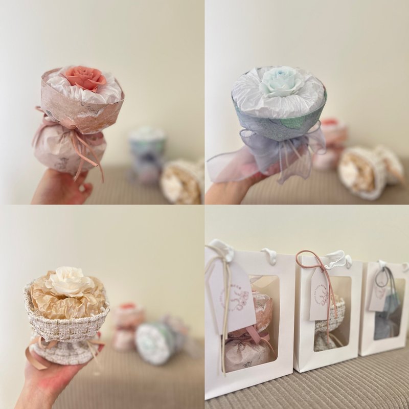 【关于花艺 │永生迷你花束】现货 情人节花束 永生花束 小香风 - 干燥花/捧花 - 植物．花 粉红色