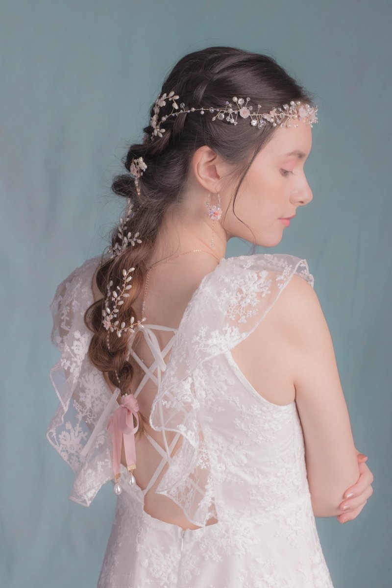 溢樱BLOSSOM : 初樱春漫樱花发簪 - Pamycarie 手工制作饰品 - 发饰 - 粘土 粉红色