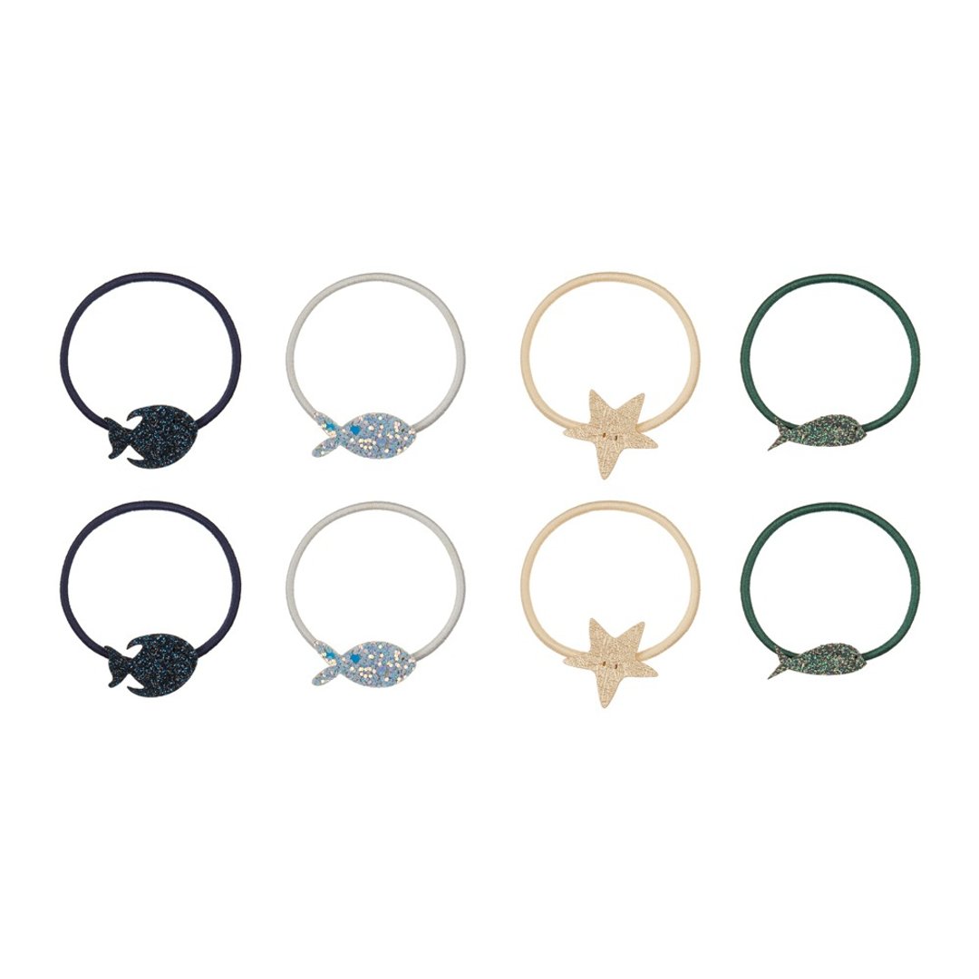 英国Mimi & Lula SS23海底世界-迷你小鱼海星发束8入 - 婴儿饰品 - 聚酯纤维 