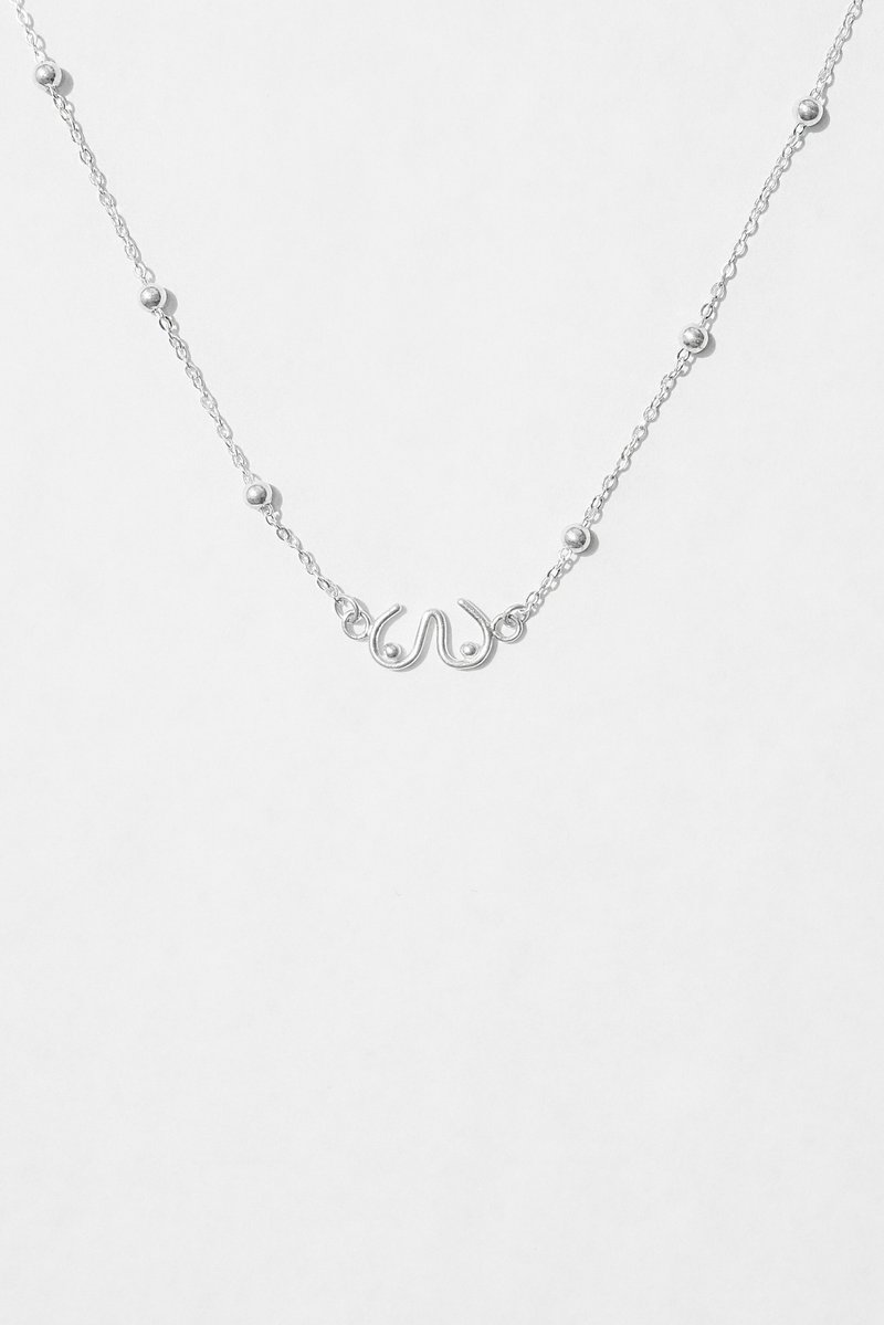 Nude Necklace 裸 颈链 - 项链 - 纯银 银色