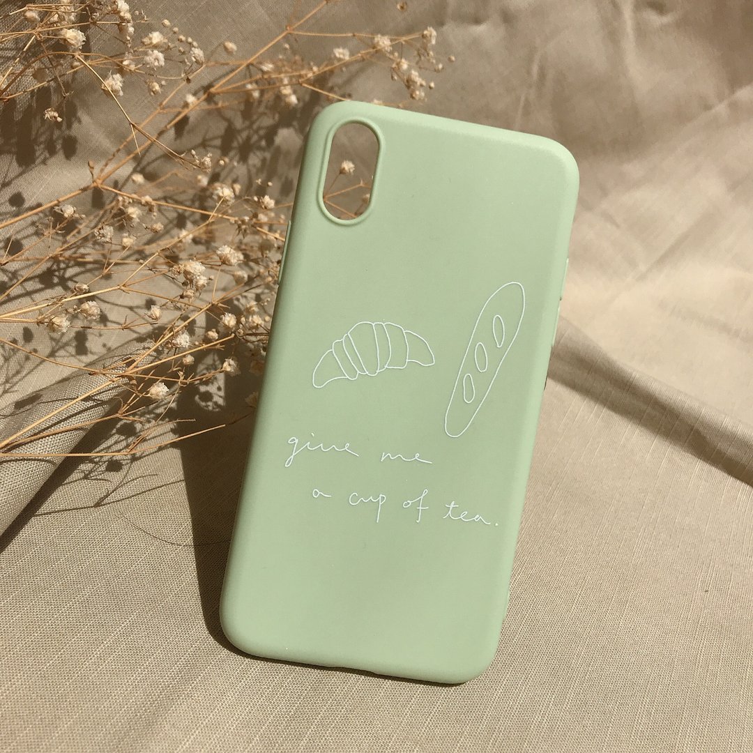 【安心出货】给我一杯茶 手机壳 / 厚实软壳 iPhone 各种型号订制 - 手机壳/手机套 - 塑料 绿色
