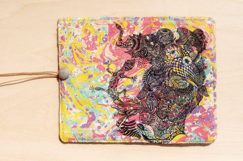 手工笔袋 手绘渲染笔袋/手感卷轴/春卷笔袋-笔的水彩色房子动物 - 铅笔盒/笔袋 - 其他材质 多色