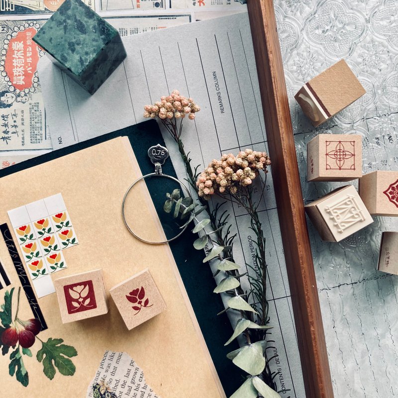 眷日 小方橡皮章 :: 扭蛋(寄送,随机出货不挑款) - 印章/印台 - 木头 