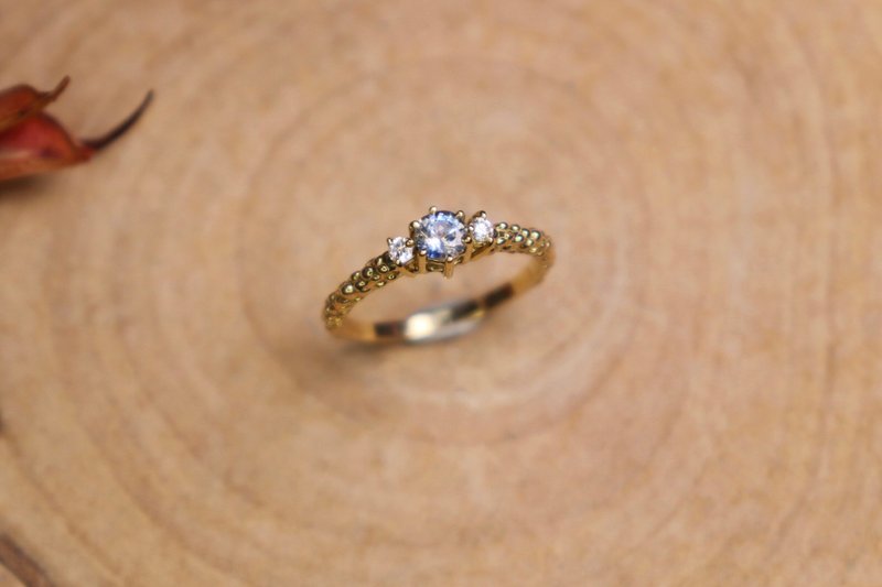 【华凛 akari】k18蓝宝石海星戒/现货 - 戒指 - 钻石 金色