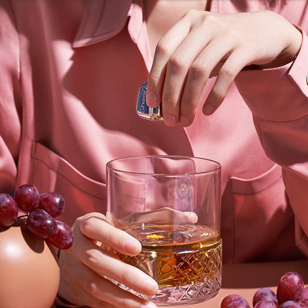 【免运特惠】不锈钢冰块速冻金属冰粒冰酒石冰格礼物/cheer - 酒杯/酒器 - 其他材质 